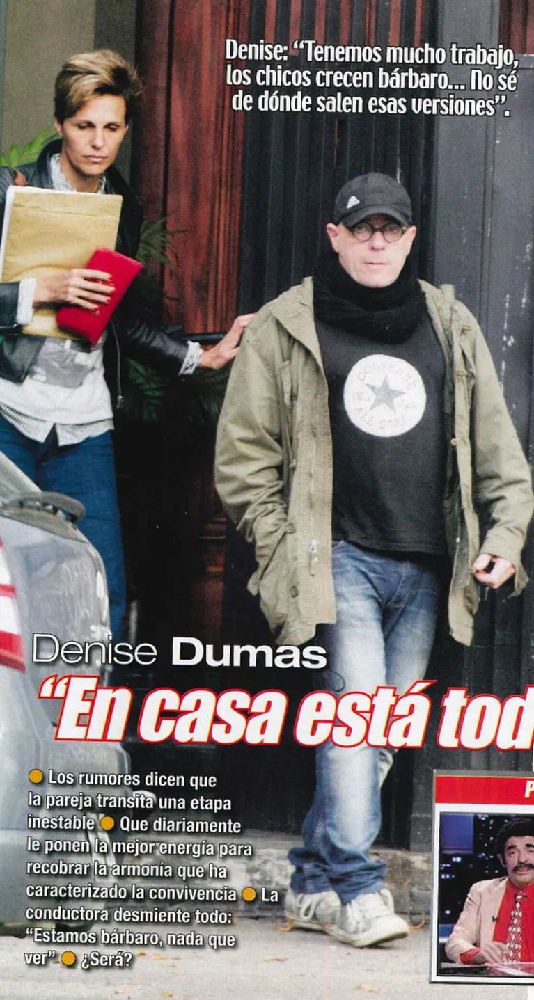 Infama arrancó anunciando "la separación de Denise Dumas y Campi", pero luego la conductora lo desmintió: "Estamos pasando un gran momento"