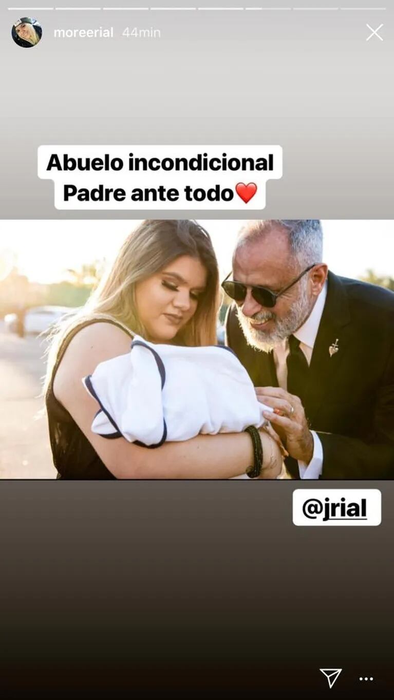 Morena Rial y un dulce posteo dedicado a su papá: "Abuelo incondicional, padre ante todo"