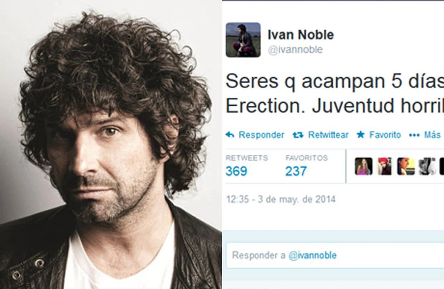Iván Noble, ácido en Twitter con los fans de One Direction. (Fotos: Web y Twitter)
