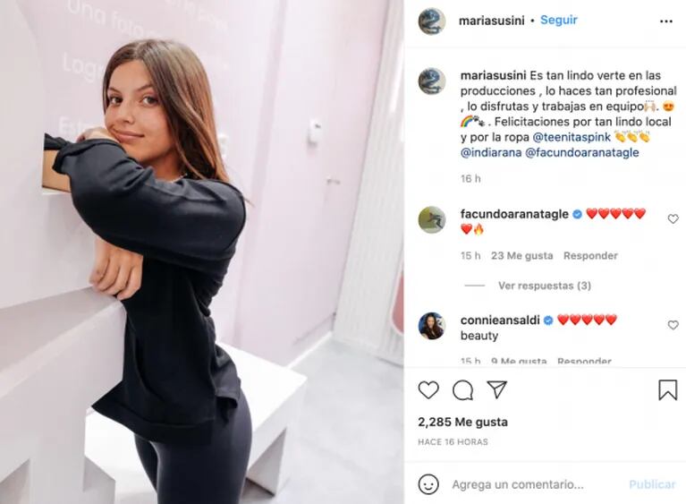 María Susini contó que su hija con Facundo Arana debutó como modelo: "Es tan lindo verte en las producciones"