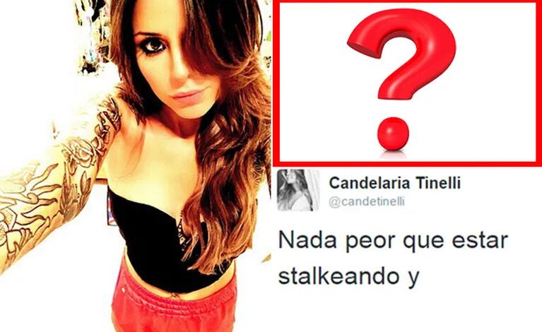 El sincericidio de Candelaria Tinelli en Twitter: "Nada peor que estar stalkeando y tocar el botón de  seguir  sin querer" (Foto: Twitter y Web)