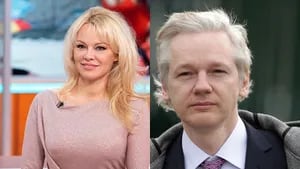 Pamela Anderson y Julian Assange