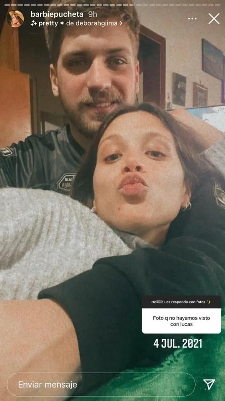 Barbie Vélez compartió una foto inédita con Lucas Rodríguez, a poco de su casamiento
