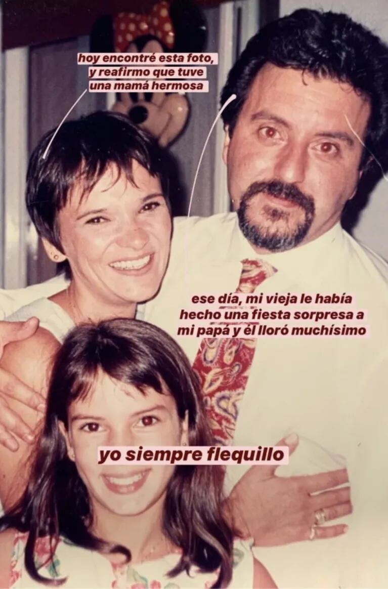 Gimena Accardi recordó a su madre con una dulce foto retro: "Tuve una mamá hermosa"
