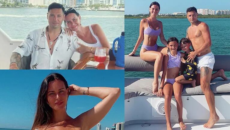 El álbum de fotos de las vacaciones familiares de Natalie Weber y Mauro Zárate en Miami.