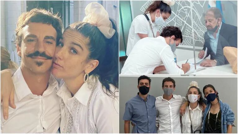 Juana Repetto y Sebastián Graviotto dieron el "sí" (Fotos: Instagram e Instagram Stories)
