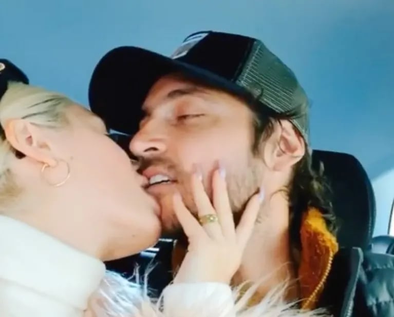 Lali Espósito desmintió una versión de crisis con un tierno video besando a su novio: "Visitas de amor"