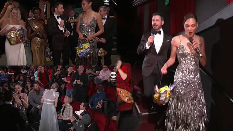 ¡Sorpresa en los Oscar! Jimmy Kimmel y varias estrellas irrumpieron en un cine: la reacción del público