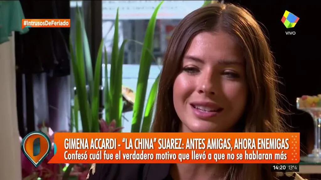 Gimena Accardi habló de la China Suárez en Intrusos