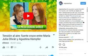 La picante chicana de María Julia Olivan a Agustina Kämpfer tras la citación a indagatoria: Con tremenda soberbia...