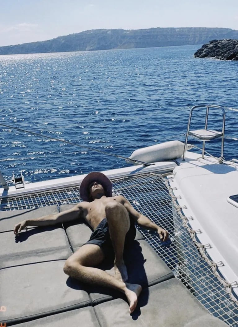 Franco Masini compartió las espectaculares fotos de sus vacaciones en Grecia con su novia