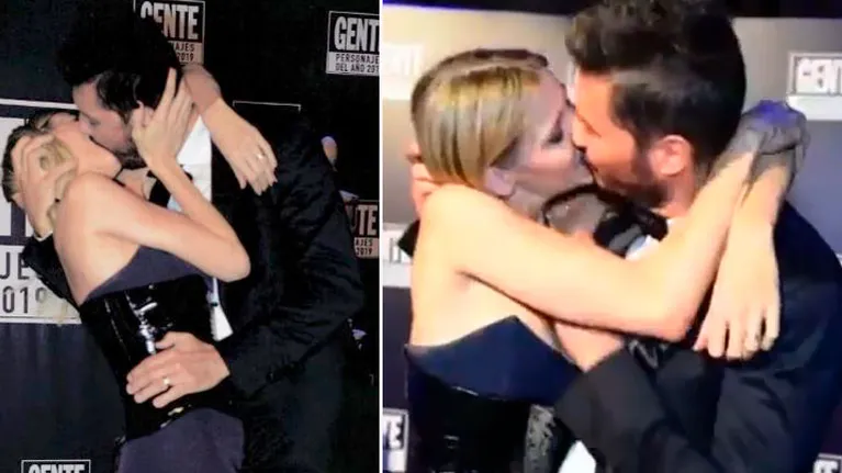 El video del apasionado beso de Marcelo Tinelli y Guillermina Valdés en la gala de los Personajes del Año