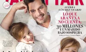 Las tapa de la revista Vanity Fair con Ricky Martin y sus hijos Matteo y Valentino. (Foto: Vanity Fair.es)
