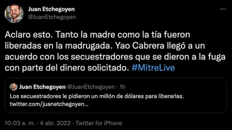 Secuestraron a la mamá de Yao Cabrera en Uruguay: "Le pidieron un millón de dólares y se dieron a la fuga"