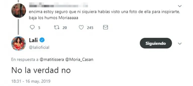 La reacción de Lali Espósito tras la picante publicación de Moria Casán... ¿acusando a la cantante de plagio?