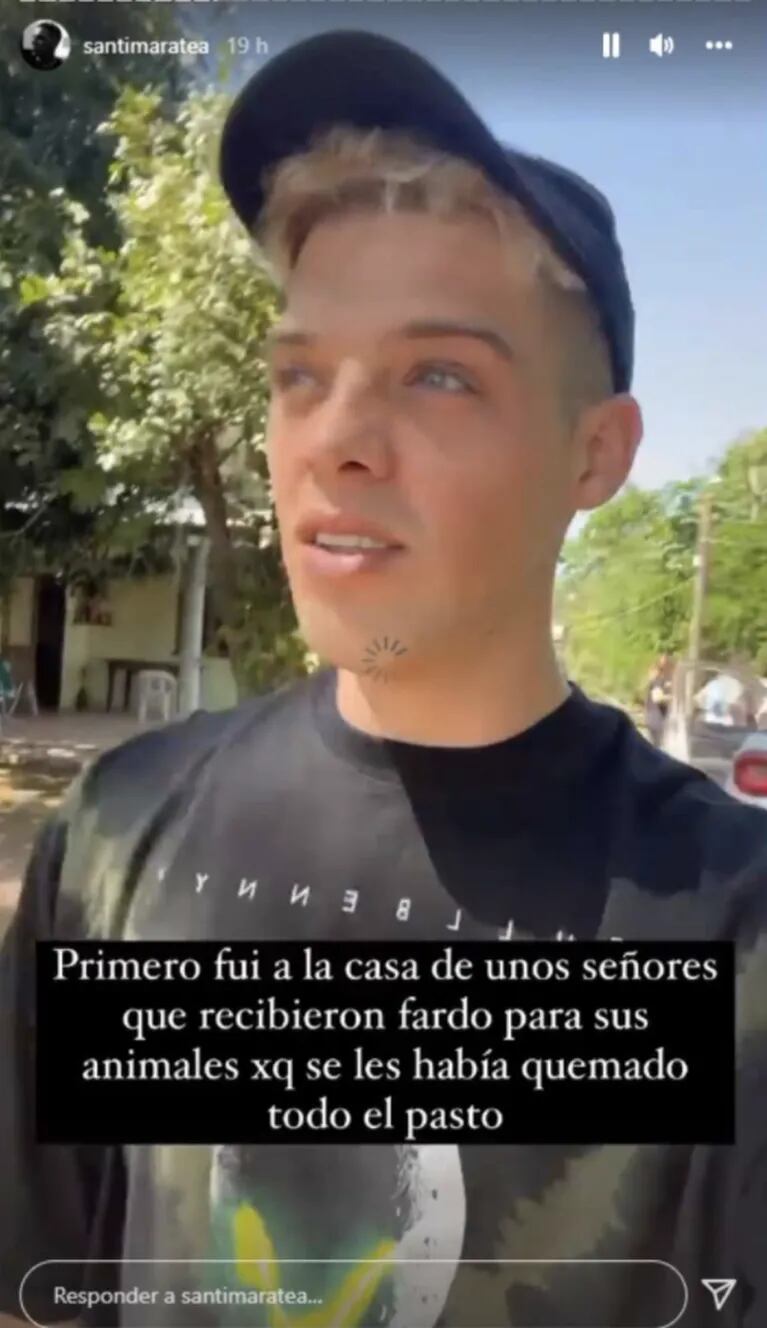 Santi Maratea viajó a Corrientes tras su millonaria colecta: las emotivas imágenes junto a los bomberos que ayudó
