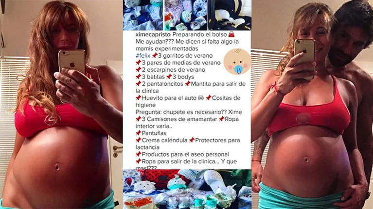 Ximena Capristo y la extensa lista para armar el bolso maternal de Félix (Foto: Instagram)