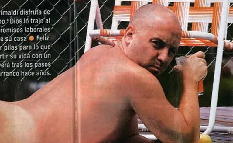 José María Muscari, al desnudo en Carlos Paz. (Foto: revista Paparazzi)