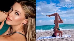 Video: Evangelina Anderson hizo yoga en las playas de Miami y cosechó miles de likes