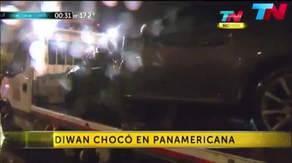 Las imágenes del auto de Ariel Diwan, tras el accidente en la Panamericana del que resultó ileso
