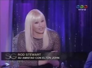 Rod Stewart y una charla picante con Susana Giménez