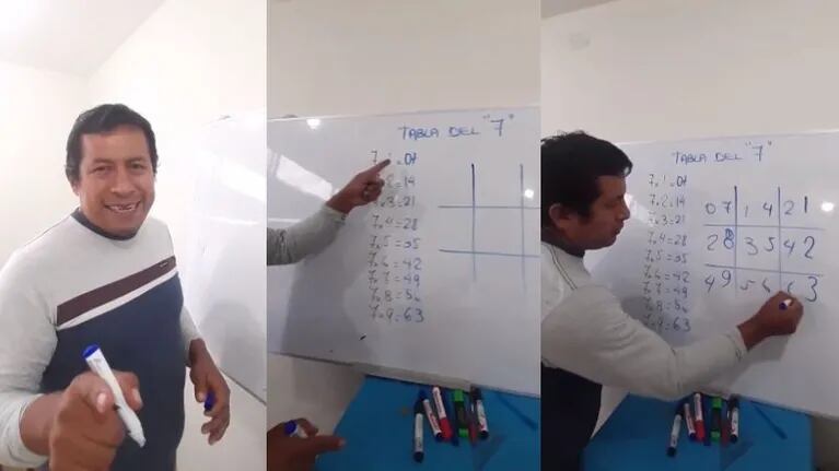 Se hace viral en TikTok luego de enseñar un truco para aprender la tabla del siete