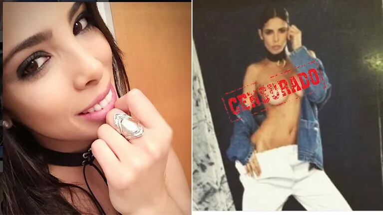 Maypi Delgado y su foto en topless que subió ¿por error? a Instagram.
