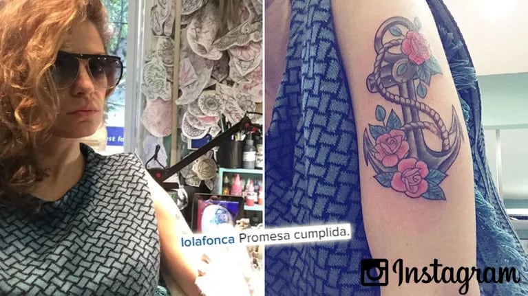 Dolores Fonzi se tatuó una enorme ancla en el brazo. (Foto: Instagram)