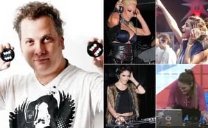 Izq: DJ Dero. Der: Daniela Cardone, Calu Rivero, Emilia Attias y Silvina Luna. (Fotos: Web)