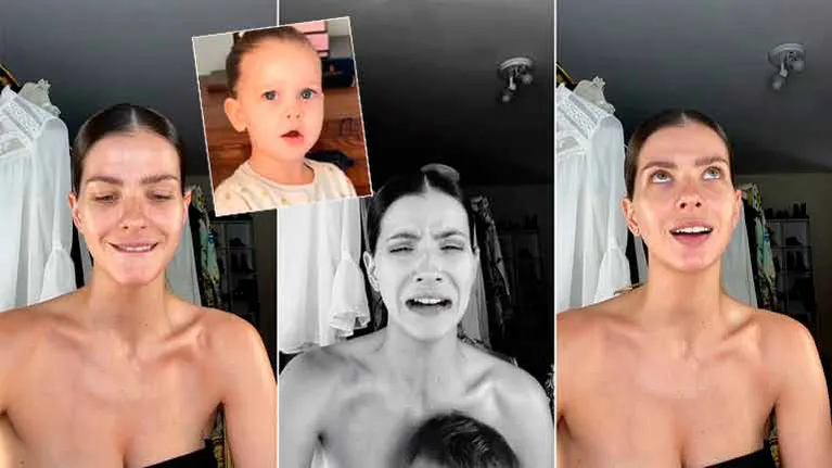 El desopilante video de China Suárez intentando hacer un tutorial de maquillaje con sus hijos 