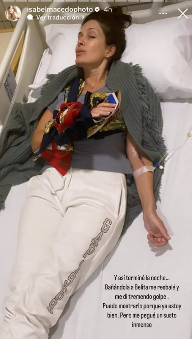 Isabel Macedo se accidentó y terminó en el hospital: "Fue un susto inmenso"