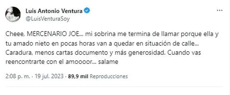 Luis Ventura apuntó otra vez contra Jorge Rial y reveló que Morena y su hijo podrían quedar en la calle
