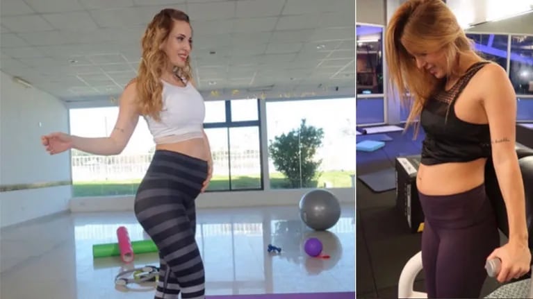 El look fitness de Jésica Cirio, mostrando su pancita de cinco meses (Foto: Instagram)