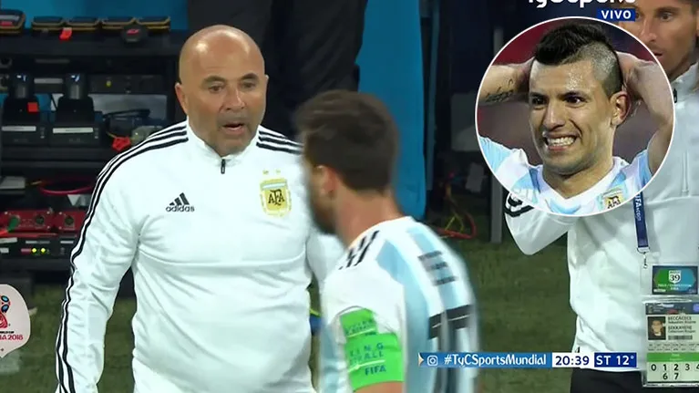 El momento en que Sampaoli le pregunta a Messi en pleno partido contra Nigeria si ponía al Kun Agüero