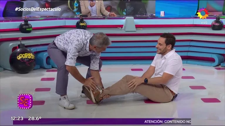 Rodrigo Lussich se lesionó el tobillo y fue atendido en vivo por un médico: el video