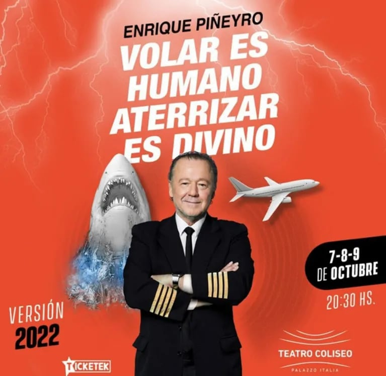 Enrique Piñeyro regresa al teatro con "Volar es humano, aterrizar es divino"