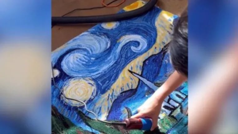 El bonito homenaje a Van Gogh de esta artista en una alfombra