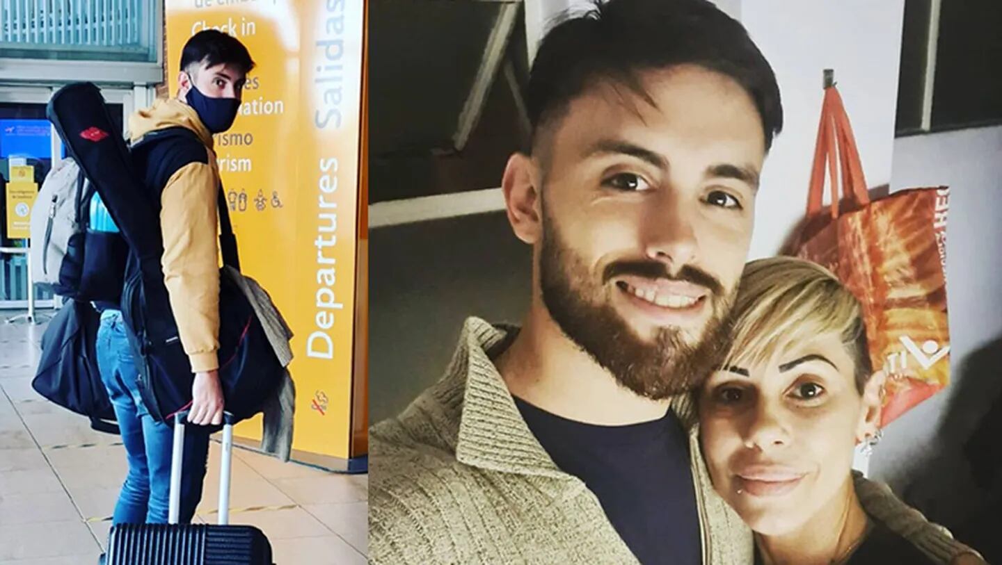 Diego, el hijo de Mónica, volvió a Uruguay tras un mes de haber convivido con su mamá en Argentina.