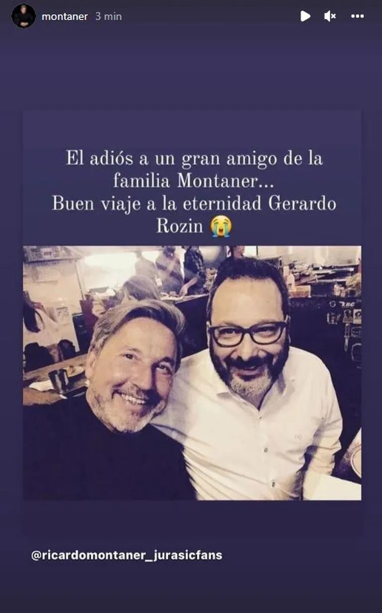 Desgarrador mensaje de Ricardo Montaner y sus hijos por la muerte de Gerardo Rozín: "Agradezco el habernos elegido a todos como su familia"
