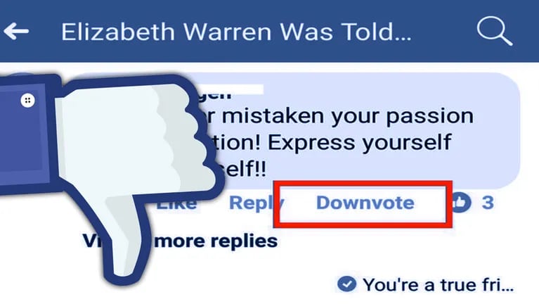 Facebook prueba un nuevo botón en los comentarios: downvote