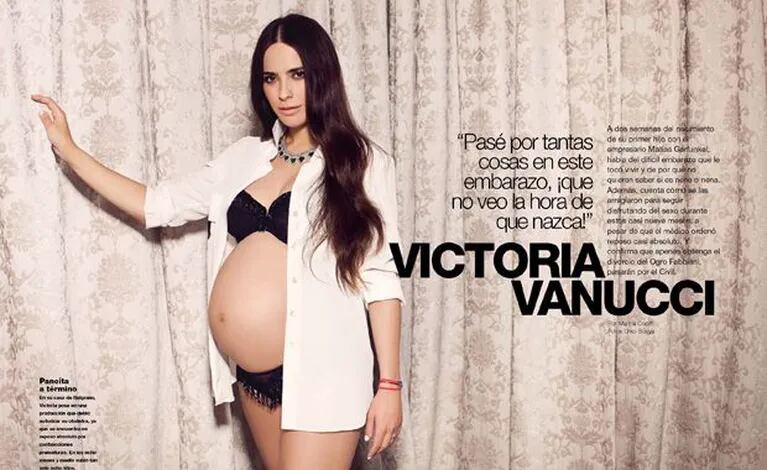Victoria Vannucci mostró su panza a días de dar a luz. (Foto: revista Gente)