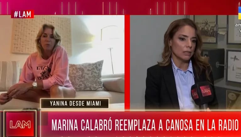 La tremenda pregunta que Yanina Latorre le hará a Marina Calabró sobre su supuesto nuevo romance