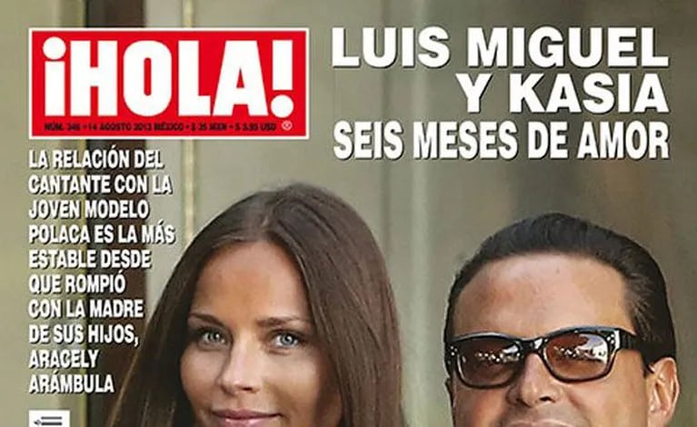 Luis Miguel y Kasia Sowinska en la tapa de ¡Hola! México. 