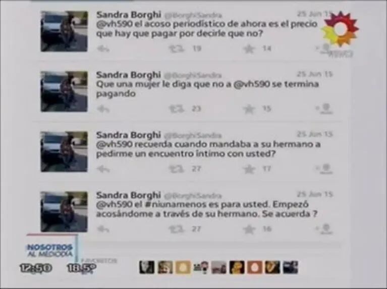 El descargo de Sandra Borghi tras sus explosivos tweets contra Víctor Hugo Morales