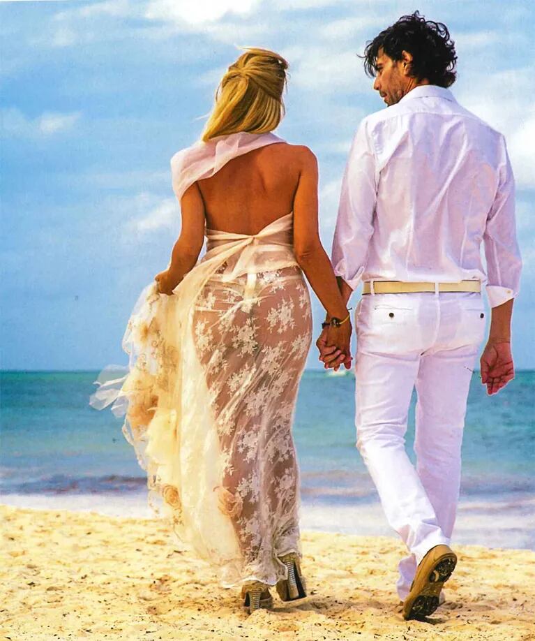 Juan Darthés y María Leone en Punta Cana. (Foto: revista Caras)