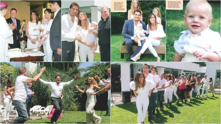 Guillermo Andino y Carolina Prat bautizaron a su hijo Ramón (Fotos: revista Caras)