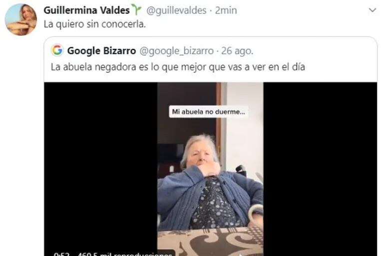 La divertida reacción de los famosos al ver el TikTok viral de 'la abuela negadora': "¡Déjenla dormir en paz!"