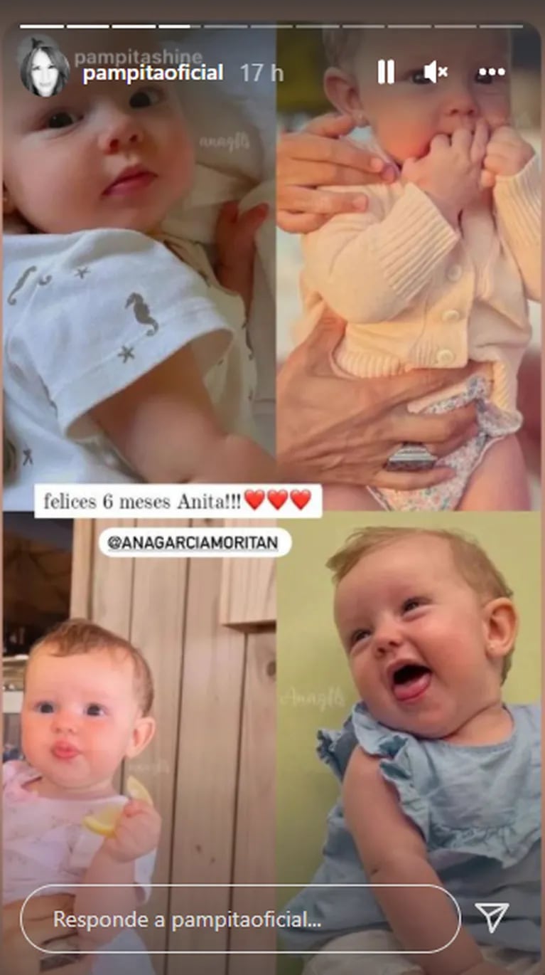 Pampita y Roberto García Moritán celebraron los 6 meses de Ana: el video súper tierno de la beba gateando