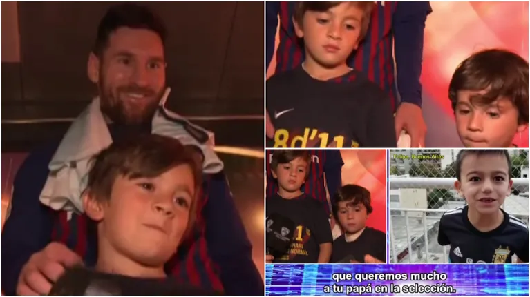 Lionel Messi y su hijo recibieron una sorpresa de ShowMatch de parte de nenes de toda la Argentina