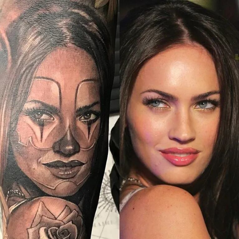 Después de tatuarse a Noelia Marzol, Alejandro Pucheta… ¡se hizo la cara de Megan Fox en el cuerpo!